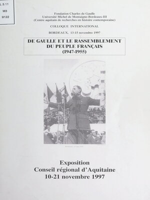 cover image of De Gaulle et le Rassemblement du Peuple Français, 1947-1955